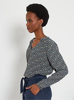 Blusa leve florida - Kiabi