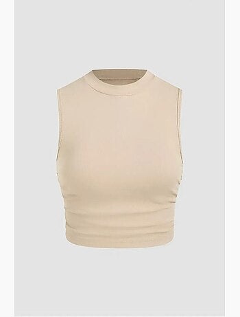 Blusa lisa com detalhes franzidos hiccup