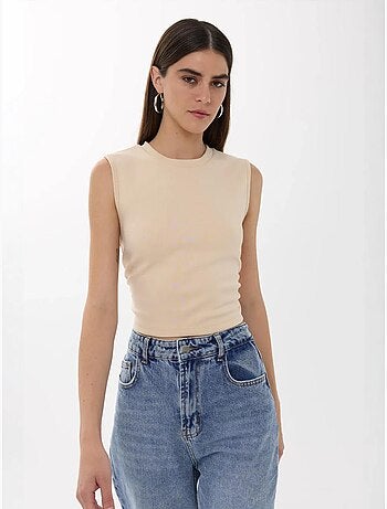Blusa lisa com detalhes franzidos hiccup