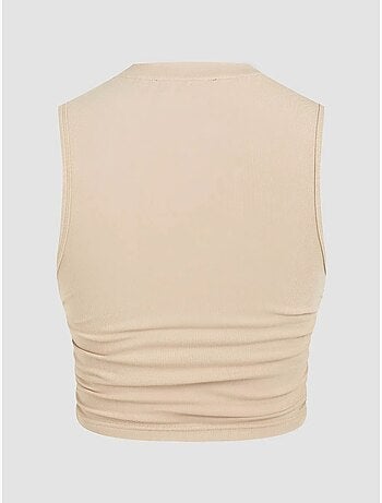 Blusa lisa com detalhes franzidos hiccup