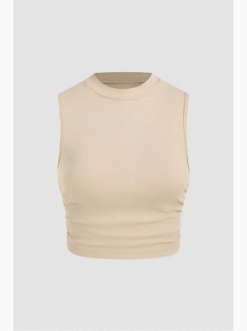 Blusa lisa com detalhes franzidos hiccup - Kiabi Blusa lisa com detalhes franzidos hiccup - Kiabi