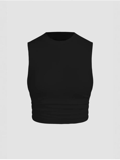 Blusa lisa com detalhes franzidos hiccup - Kiabi Blusa lisa com detalhes franzidos hiccup - Kiabi
