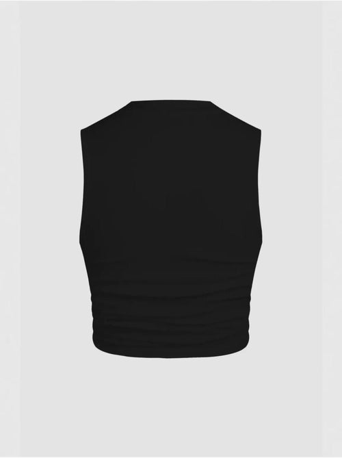 Blusa lisa com detalhes franzidos hiccup - Kiabi Blusa lisa com detalhes franzidos hiccup - Kiabi