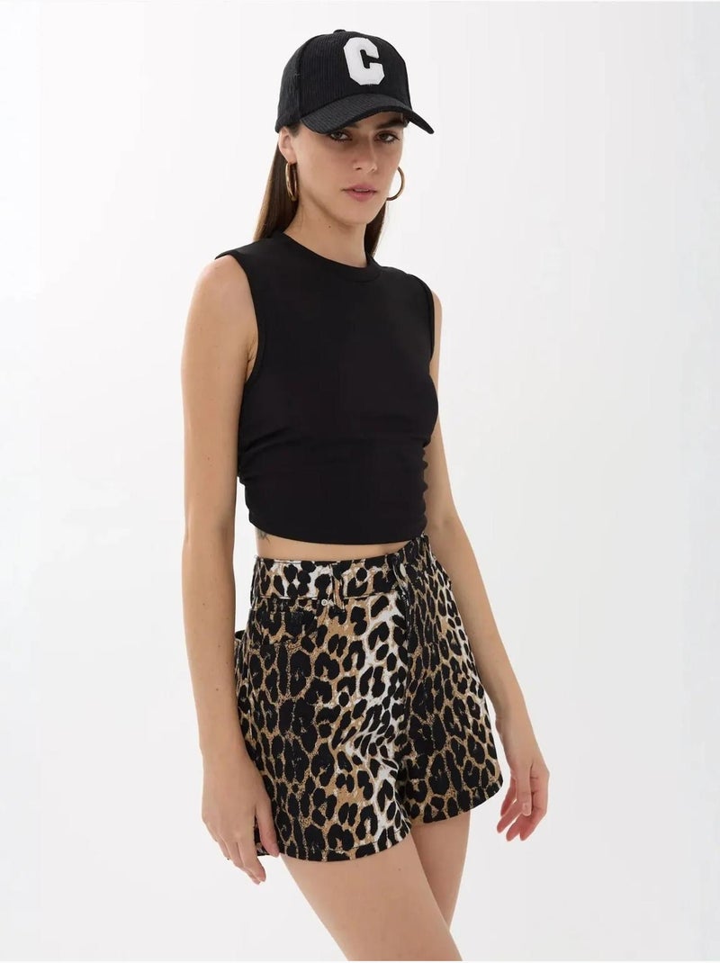 Blusa lisa com detalhes franzidos hiccup Preto - Kiabi