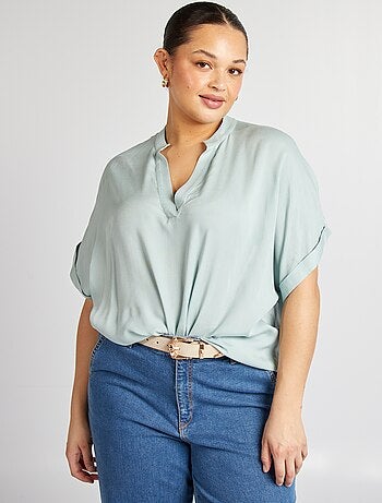 Blusa lisa de manga curta