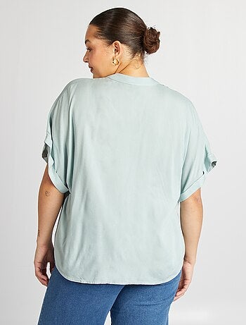 Blusa lisa de manga curta