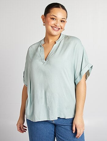 Blusa lisa de manga curta