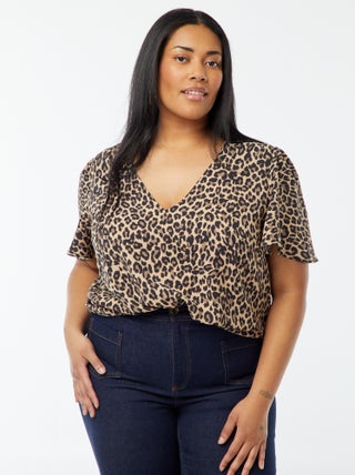 Blusa lisa de manga curta