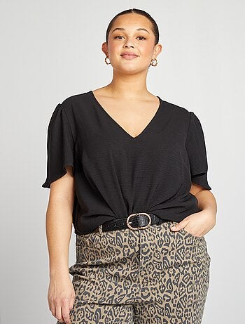 Blusa lisa de manga curta