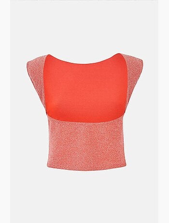 Blusa lurex aberta nas costas hiccup