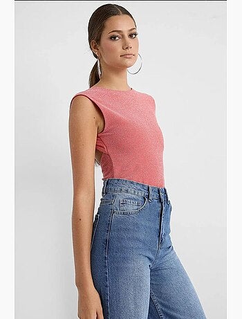 Blusa lurex aberta nas costas hiccup