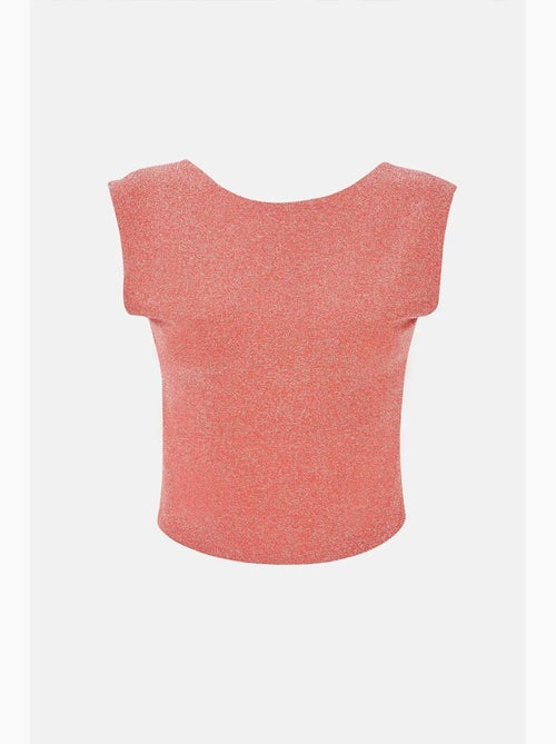 Blusa lurex aberta nas costas hiccup - Kiabi Blusa lurex aberta nas costas hiccup - Kiabi