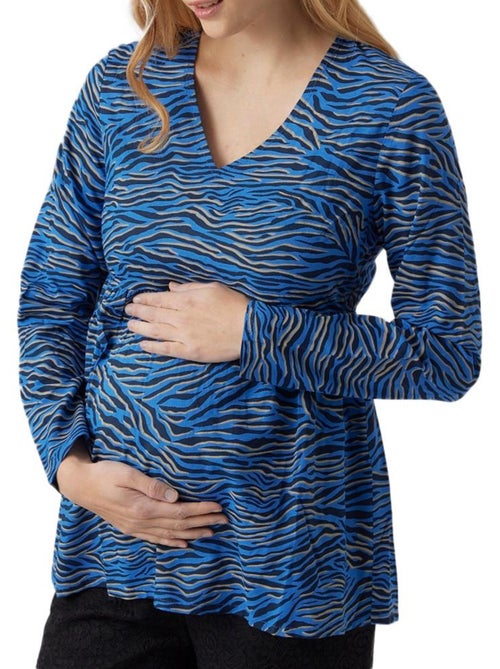 Blusa mamalicious costa azul/preta para mulher - Kiabi Blusa mamalicious costa azul/preta para mulher - Kiabi