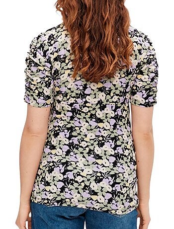 Blusa Mamalicious Janice para Mulher, Violeta/Preta/Amarela