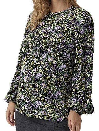 Blusa Mamalicious Lia para Mulher - Preto/Amarelo