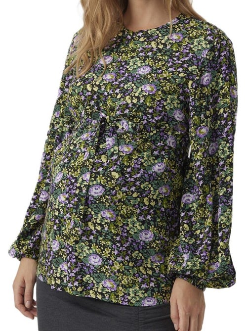 Blusa mamalicious lia para mulher - preto/amarelo - Kiabi Blusa mamalicious lia para mulher - preto/amarelo - Kiabi
