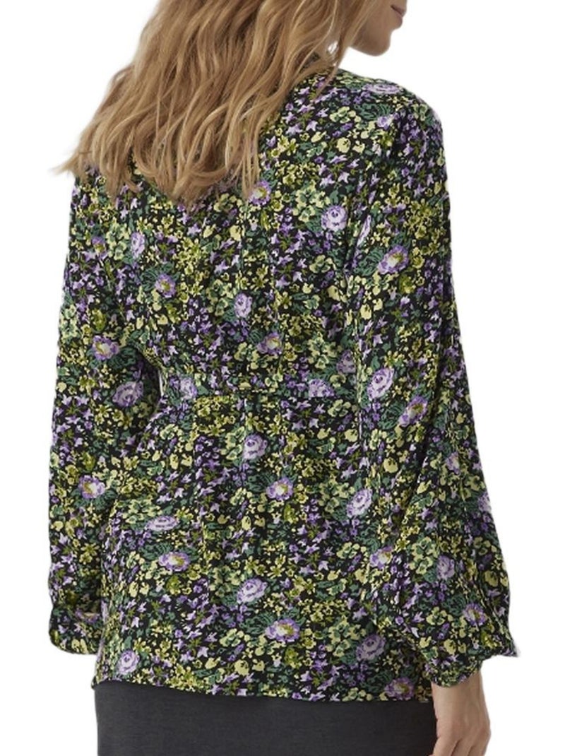 Blusa Mamalicious Lia para Mulher - Preto/Amarelo Preto - Kiabi