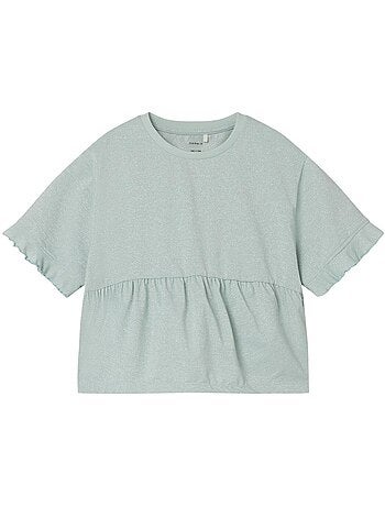 Blusa Menina Name It Friana Azul/Verde