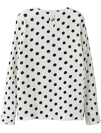 Blusa name it nkfsallie branca/preta para menina