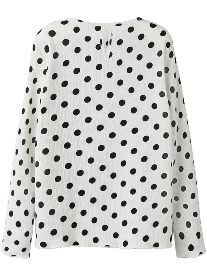 Blusa name it nkfsallie branca/preta para menina Branco - Kiabi
