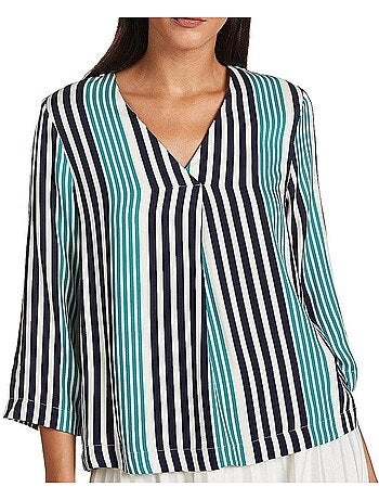 Blusa Niva Vero Moda para Mulher com Riscas e Cor Cru