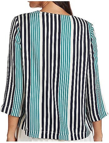 Blusa Niva Vero Moda para Mulher com Riscas e Cor Cru
