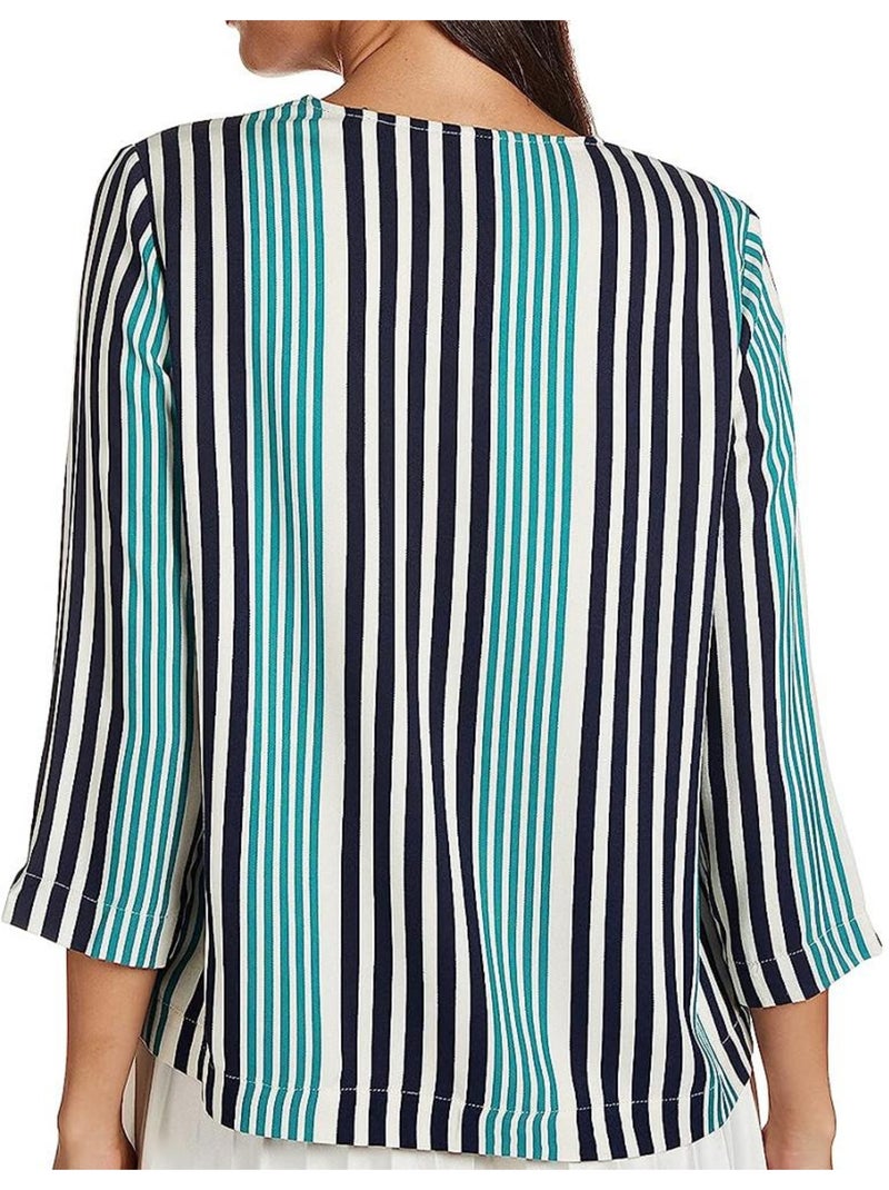 Blusa Niva Vero Moda para Mulher com Riscas e Cor Cru Ecru - Kiabi