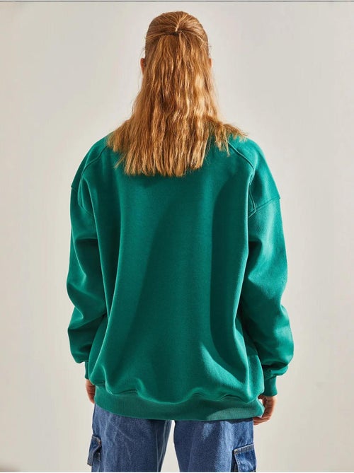 Blusa oversize escovada de três fios lucci - Kiabi Blusa oversize escovada de três fios lucci - Kiabi