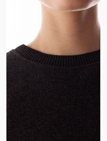 Blusa oversized de manga curta com padrão mesclado e quente penti