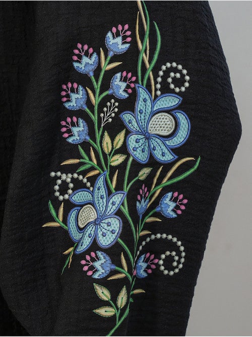Blusa oversized em crepe bordado bdart - Kiabi