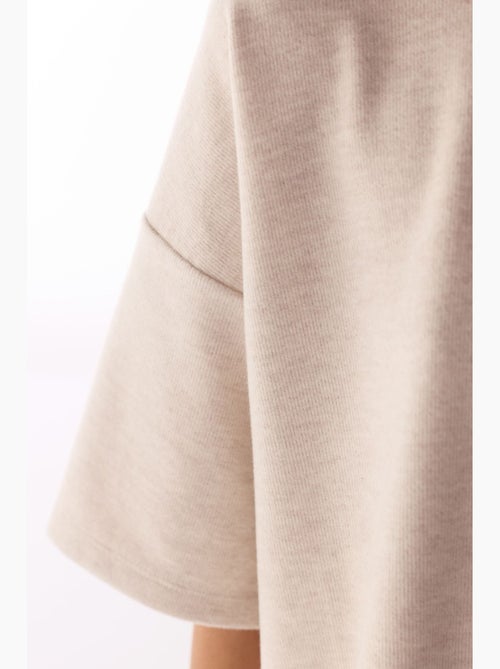 Blusa oversized melange de manga curta, quente penti - Kiabi Blusa oversized melange de manga curta, quente penti - Kiabi