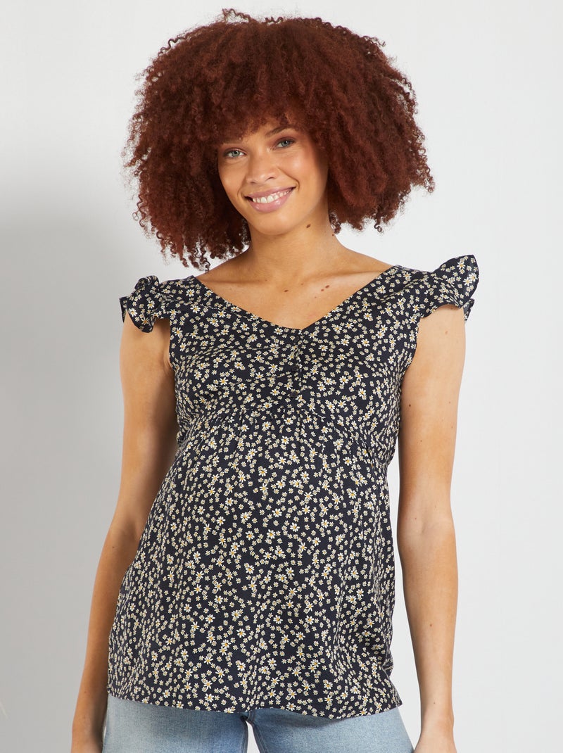 Blusa para amamentação sem mangas AZUL - Kiabi