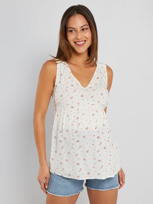 Blusa para amamentação sem mangas - Kiabi