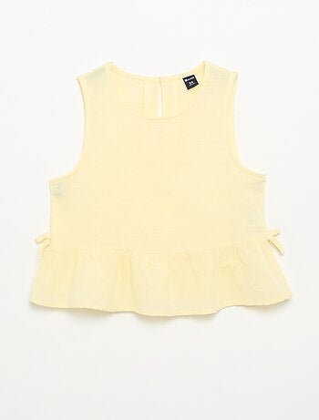Blusa peplum com laços fantasia