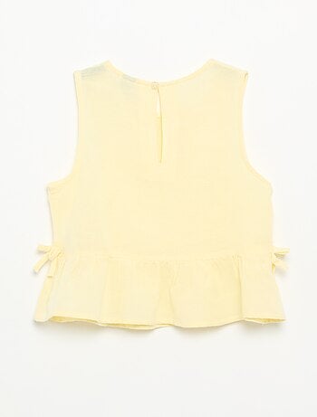 Blusa peplum com laços fantasia