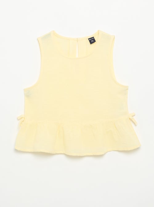 Blusa peplum com laços fantasia - Kiabi