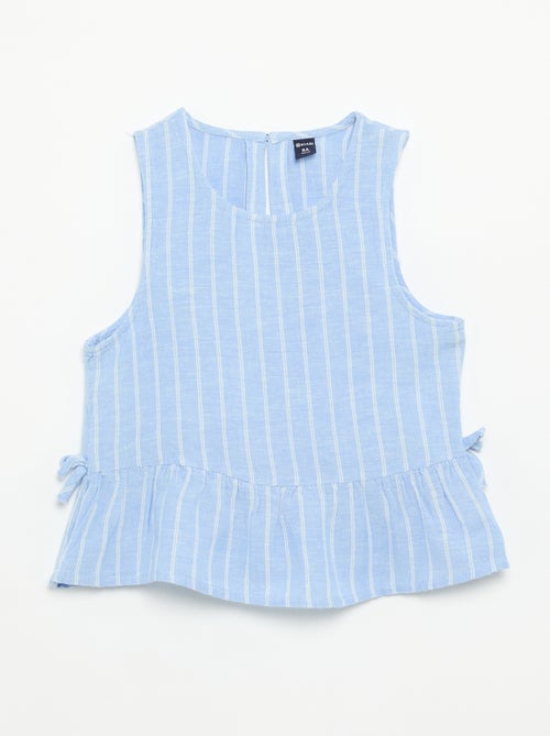 Blusa peplum com laços fantasia - Kiabi