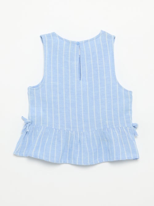 Blusa peplum com laços fantasia - Kiabi