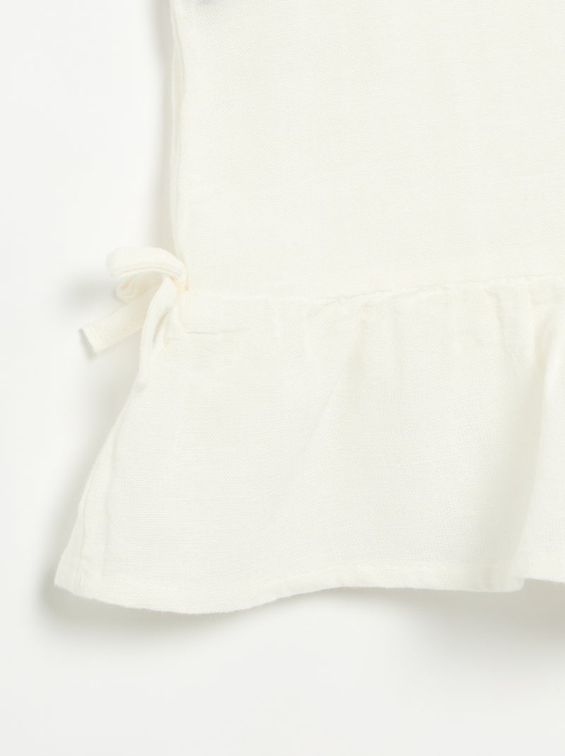 Blusa peplum com laços fantasia Branco - Kiabi