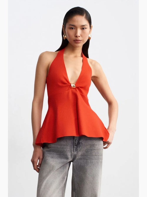 Blusa peplum halter sem costuras dilvin - Kiabi