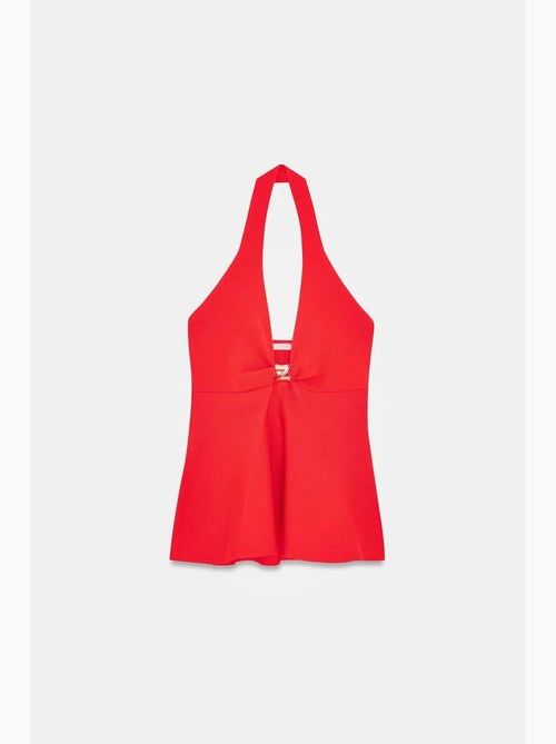 Blusa peplum halter sem costuras dilvin - Kiabi