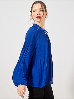 Blusa plissada - Kiabi