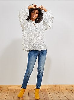 Blusa plissada - Kiabi