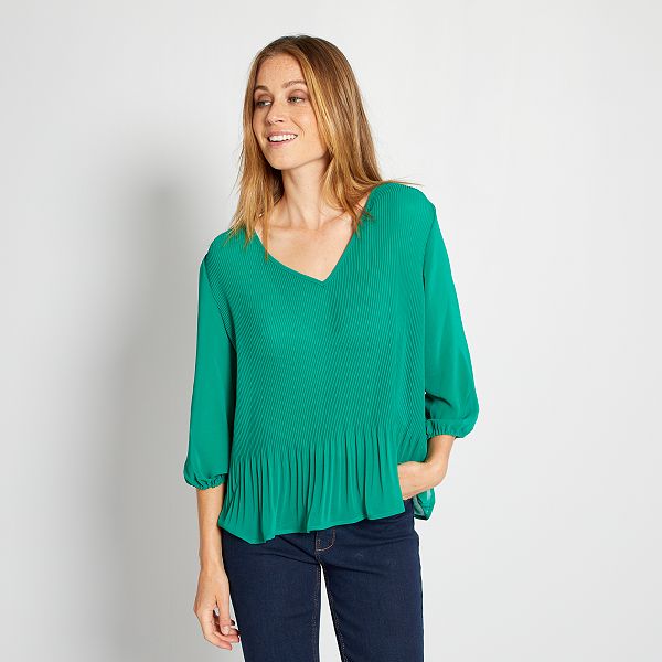 blusa plissada