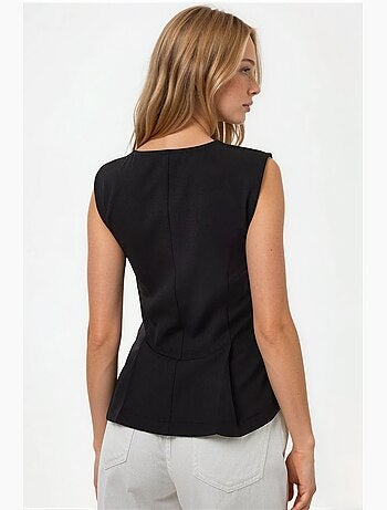 Blusa plissada slim fit com fecho de correr hiccup