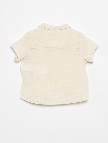 Blusa plumeti em gaze de algodão