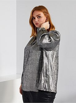 Blusa prateada - Kiabi