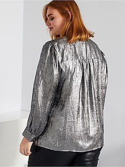 Blusa prateada - Kiabi