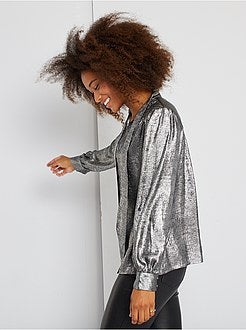 Blusa prateada - Kiabi