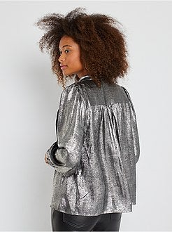 Blusa prateada - Kiabi